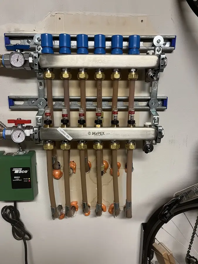 Plumber performing Gas Line Installation at a residential property in Morris